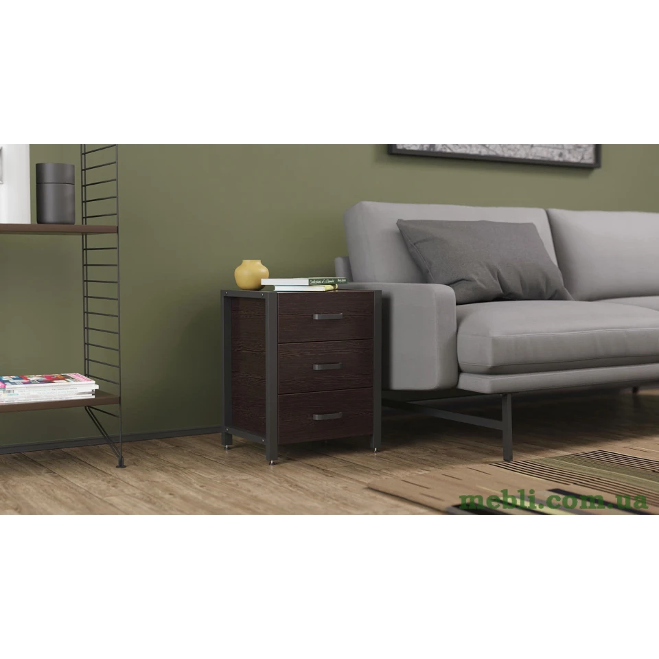 Тумба універсальна Ferrum-decor Вів'єн 3 50x41x40 чорний ДСП Венге 16мм