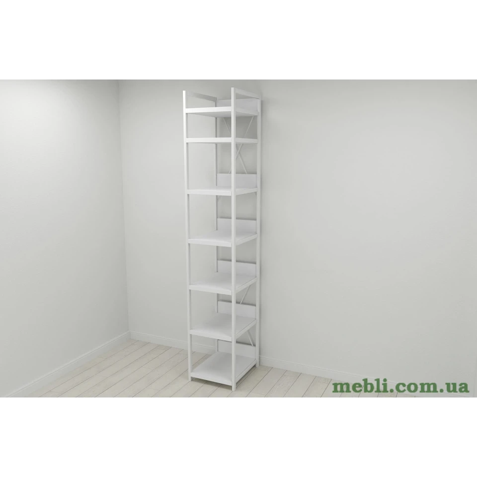 Шафа Гардероб Уні секція 4 серії Конект Ferrum-decor 220x40x50см Білий метал ДСП Білий 32 мм