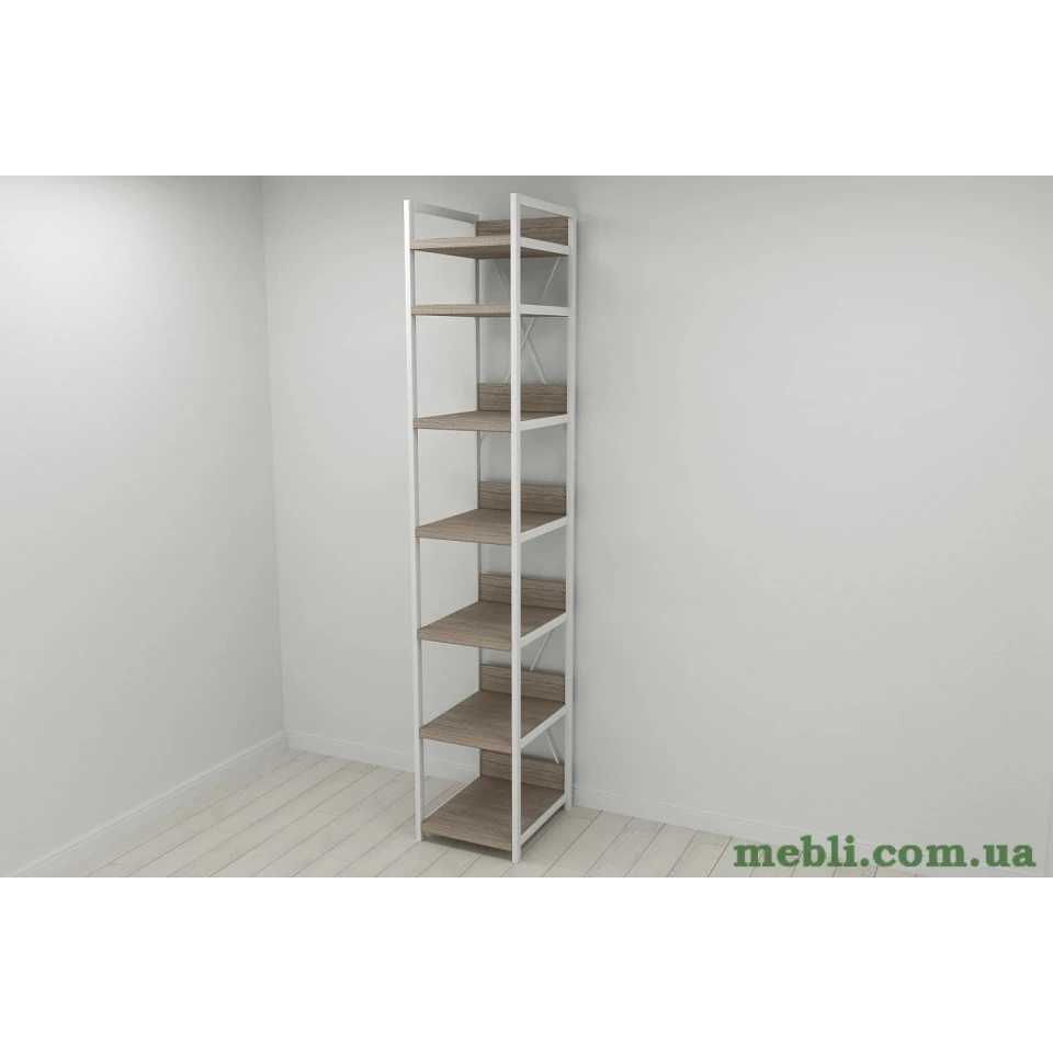 Шафа Гардероб Уні секція 4 серії Конект Ferrum-decor 220x40x50см Білий метал ДСП Дуб Сонома Трюфель 32 мм