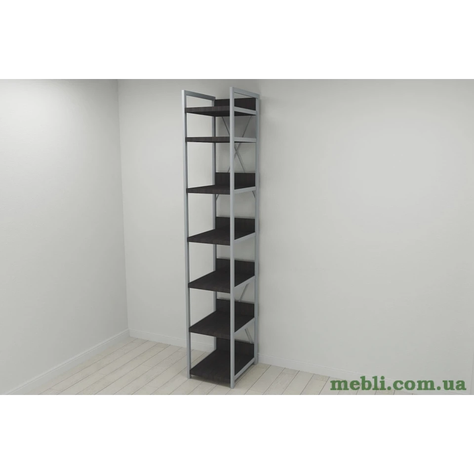 Шафа Гардероб Уні секція 4 серії Конект Ferrum-decor 220x40x50см Сірий метал ДСП Венге Магія 32 мм