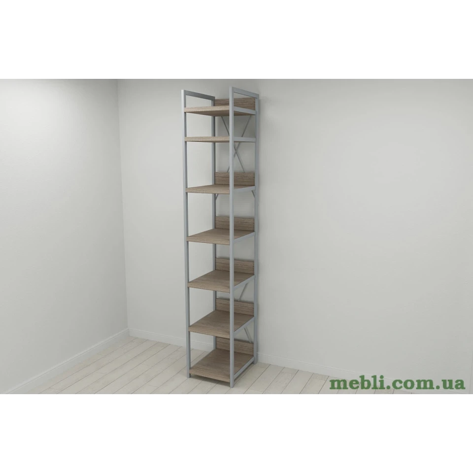 Шафа Гардероб Уні секція 4 серії Конект Ferrum-decor 220x40x50см Сірий метал ДСП Дуб Сонома Трюфель 32 мм