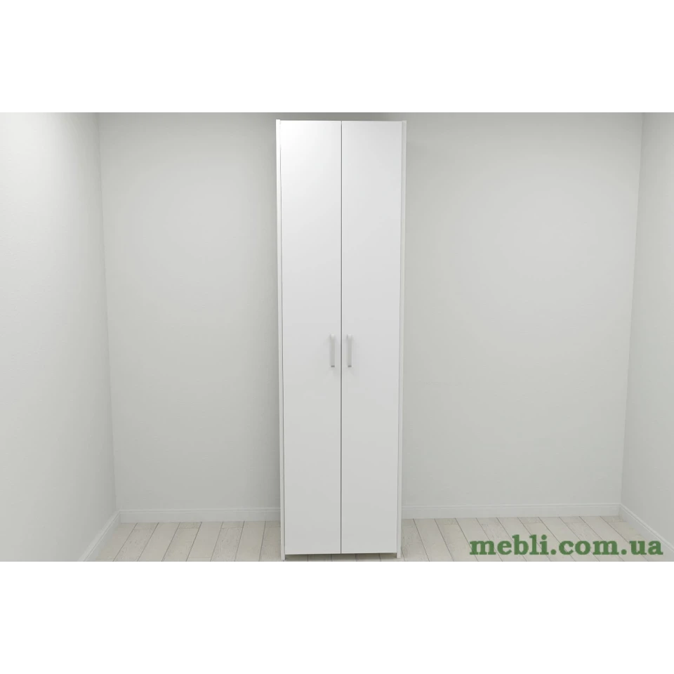 Шафа Гардероб Уні секція 7 серії Конект Ferrum-decor 220x60x50см Білий метал ДСП Білий
