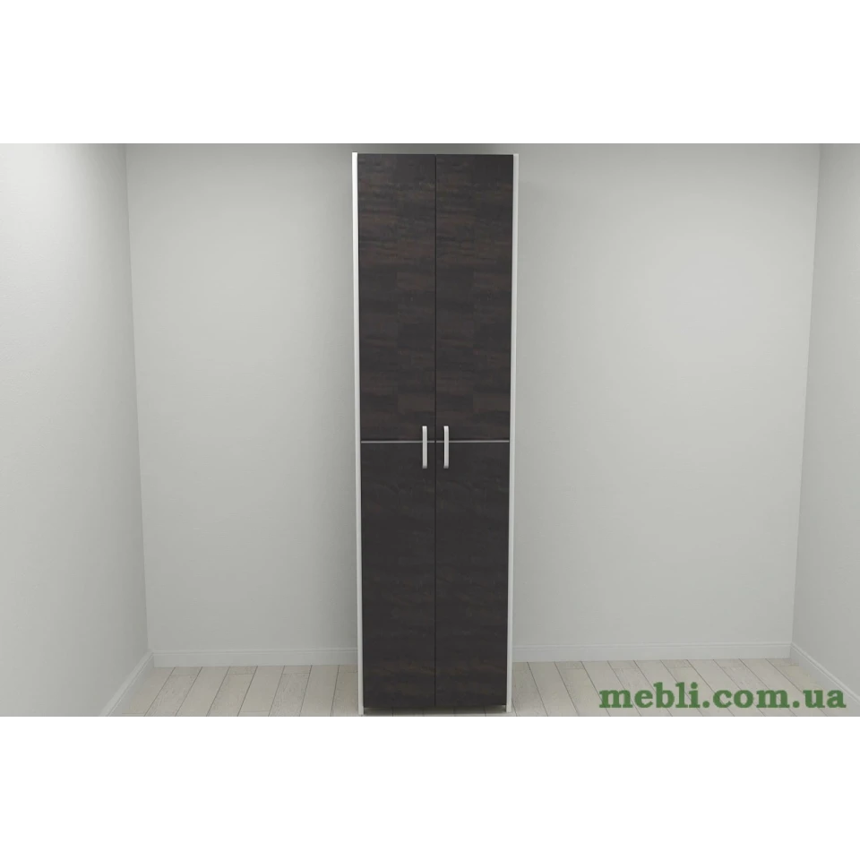 Шафа Гардероб Уні секція 7 серії Конект Ferrum-decor 220x60x50см Білий метал ДСП Венге Магія