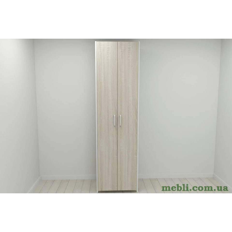Шафа Гардероб Уні секція 7 серії Конект Ferrum-decor 220x60x50см Білий метал ДСП Дуб Сонома