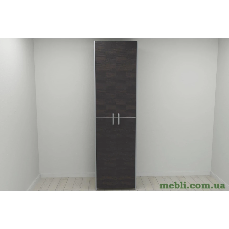 Шафа Гардероб Уні секція 7 серії Конект Ferrum-decor 220x60x50см Сірий метал ДСП Венге Магія