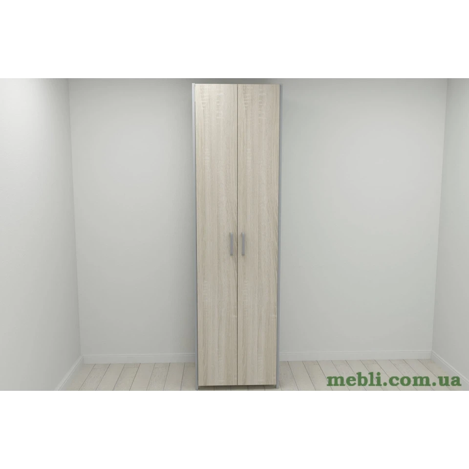Шафа Гардероб Уні секція 7 серії Конект Ferrum-decor 220x60x50см Сірий метал ДСП Дуб Сонома