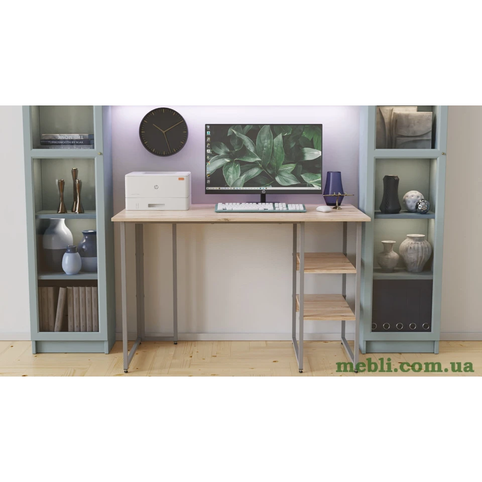 Комп'ютерний стіл Ferrum-decor Гаррі 75x120x60 білий ДСП Дуб Артизан 16мм