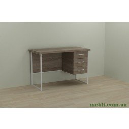 Комп'ютерний стіл Ferrum-decor Гаррі 75x120x60 білий ДСП Дуб Сонома Труфель 32мм