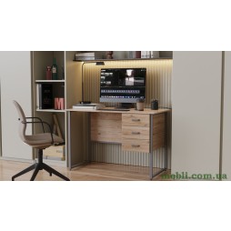 Комп'ютерний стіл Ferrum-decor Гаррі 75x120x60 сірий ДСП Дуб Артізан 16мм