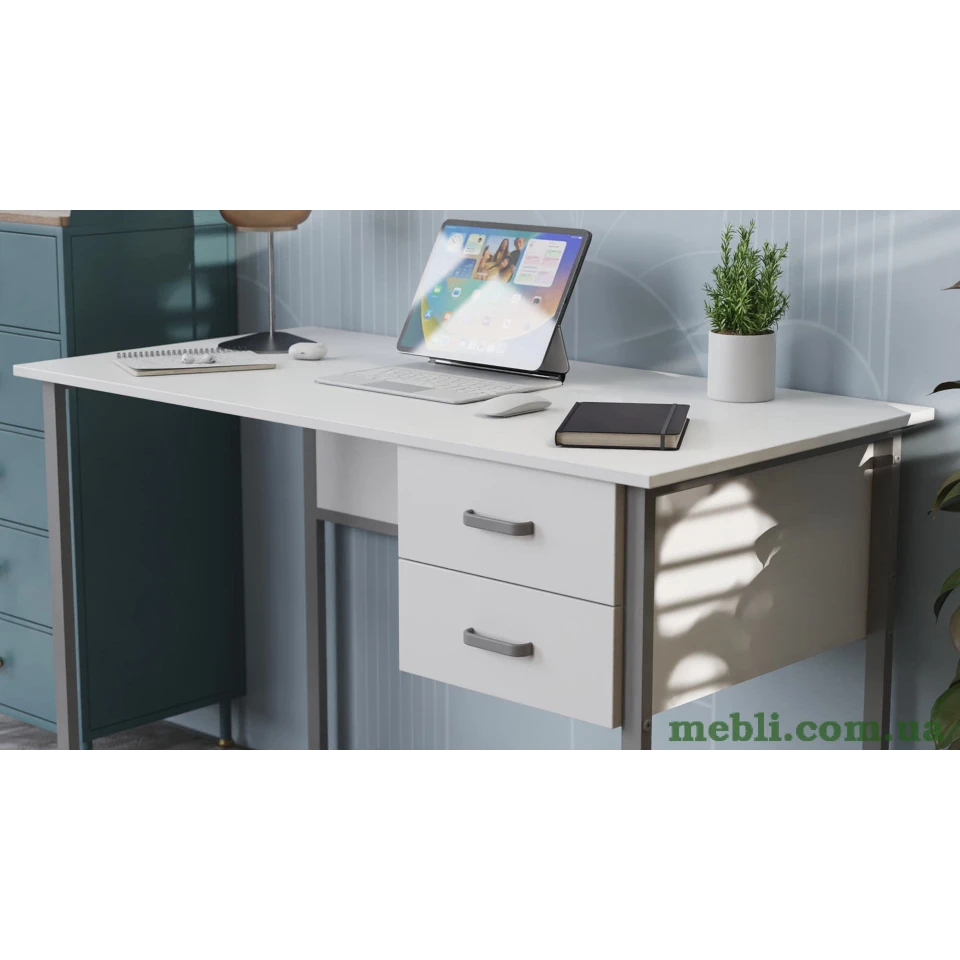 Комп'ютерний стіл Ferrum-decor Гаррі 75x120x60 сірий ДСП Дуб Артізан 32мм