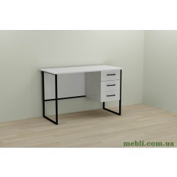 Комп'ютерний стіл Ferrum-decor Гаррі 75x120x60 чорний ДСП Білий 16мм