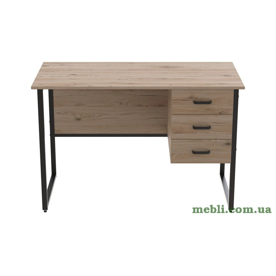 Комп'ютерний стіл Ferrum-decor Гаррі 75x120x60 чорний ДСП Дуб Артизан 16мм