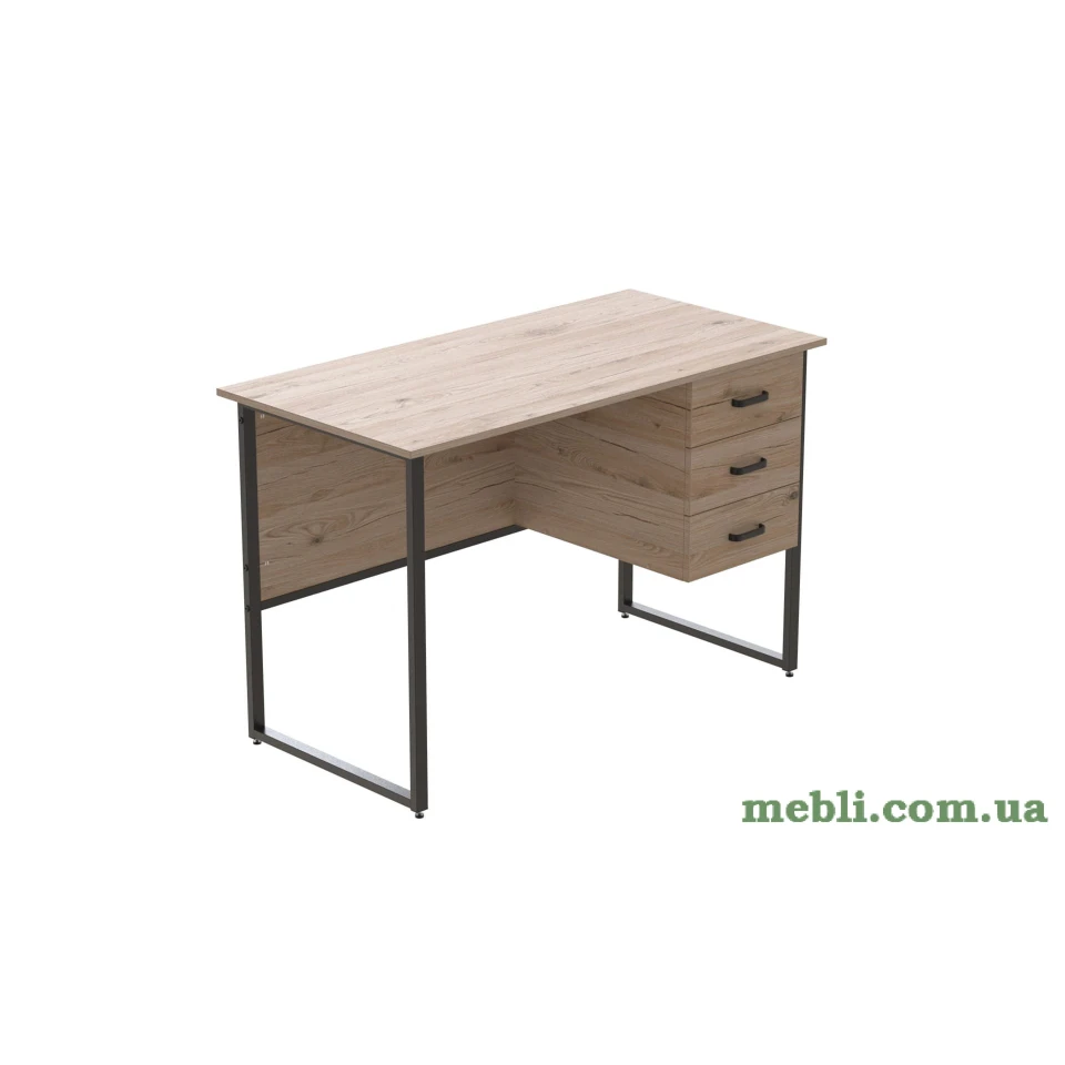 Комп'ютерний стіл Ferrum-decor Гаррі 75x120x60 чорний ДСП Дуб Артизан 16мм