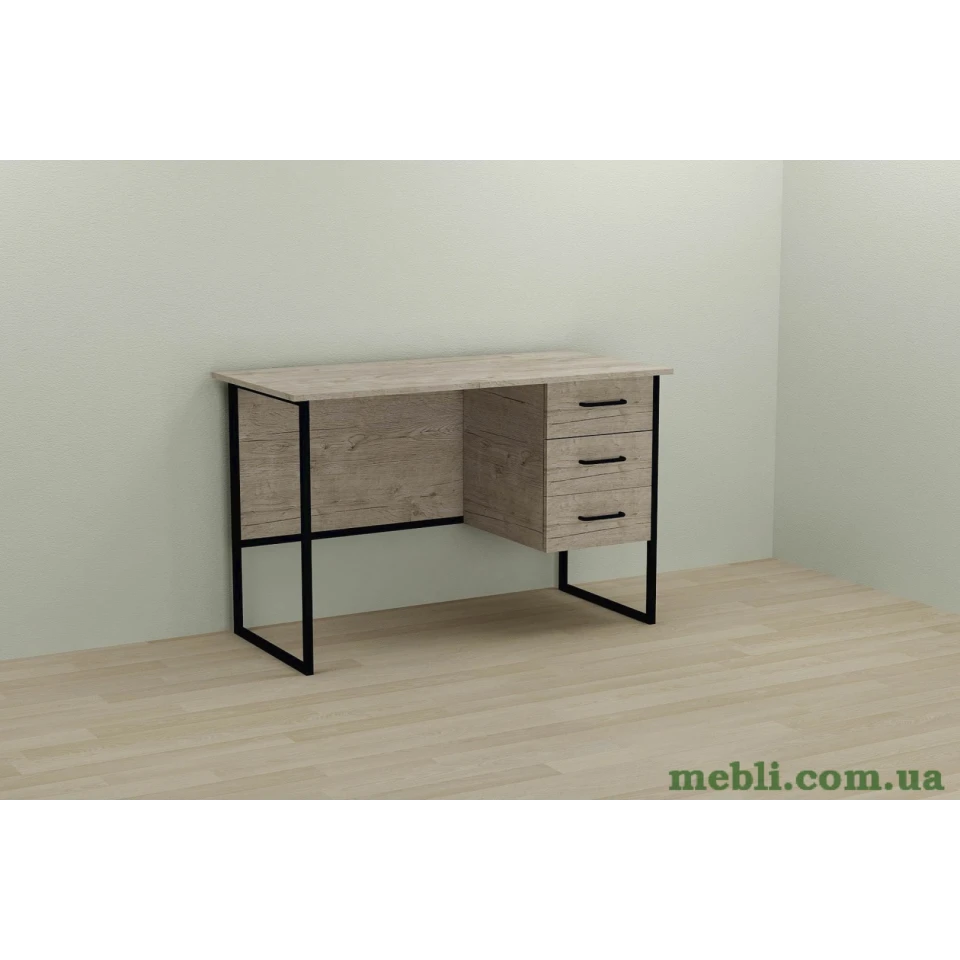 Комп'ютерний стіл Ferrum-decor Гаррі 75x120x60 чорний ДСП Дуб Артизан 16мм