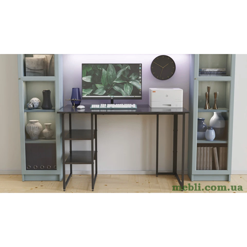 Комп'ютерний стіл Ferrum-decor Гаррі 75x120x60 чорний ДСП Дуб Артизан 16мм