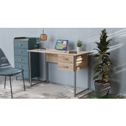 Комп'ютерний стіл Ferrum-decor Гаррі 75x120x70 білий ДСП Дуб Артізан 32мм