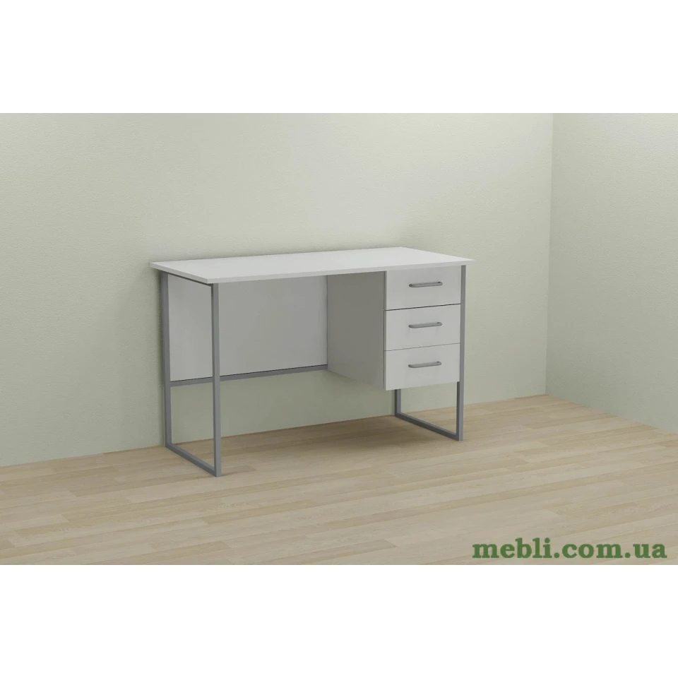 Комп'ютерний стіл Ferrum-decor Гаррі 75x140x60 сірий ДСП Білий 16мм