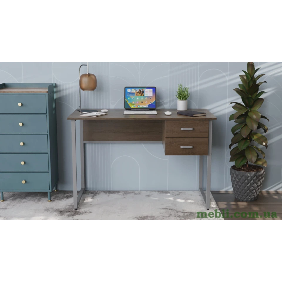 Комп'ютерний стіл Ferrum-decor Гаррі 75x140x60 сірий ДСП Білий 16мм