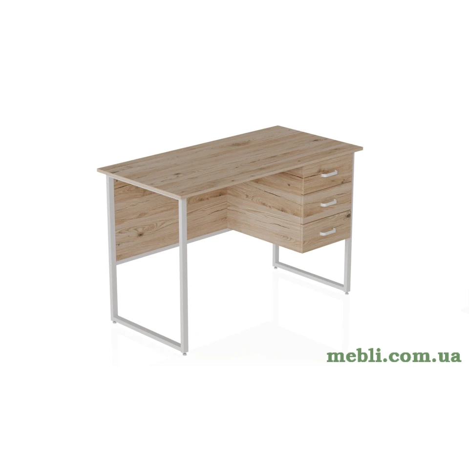 Комп'ютерний стіл Ferrum-decor Гаррі 75x140x70 білий ДСП Дуб Артізан 16мм
