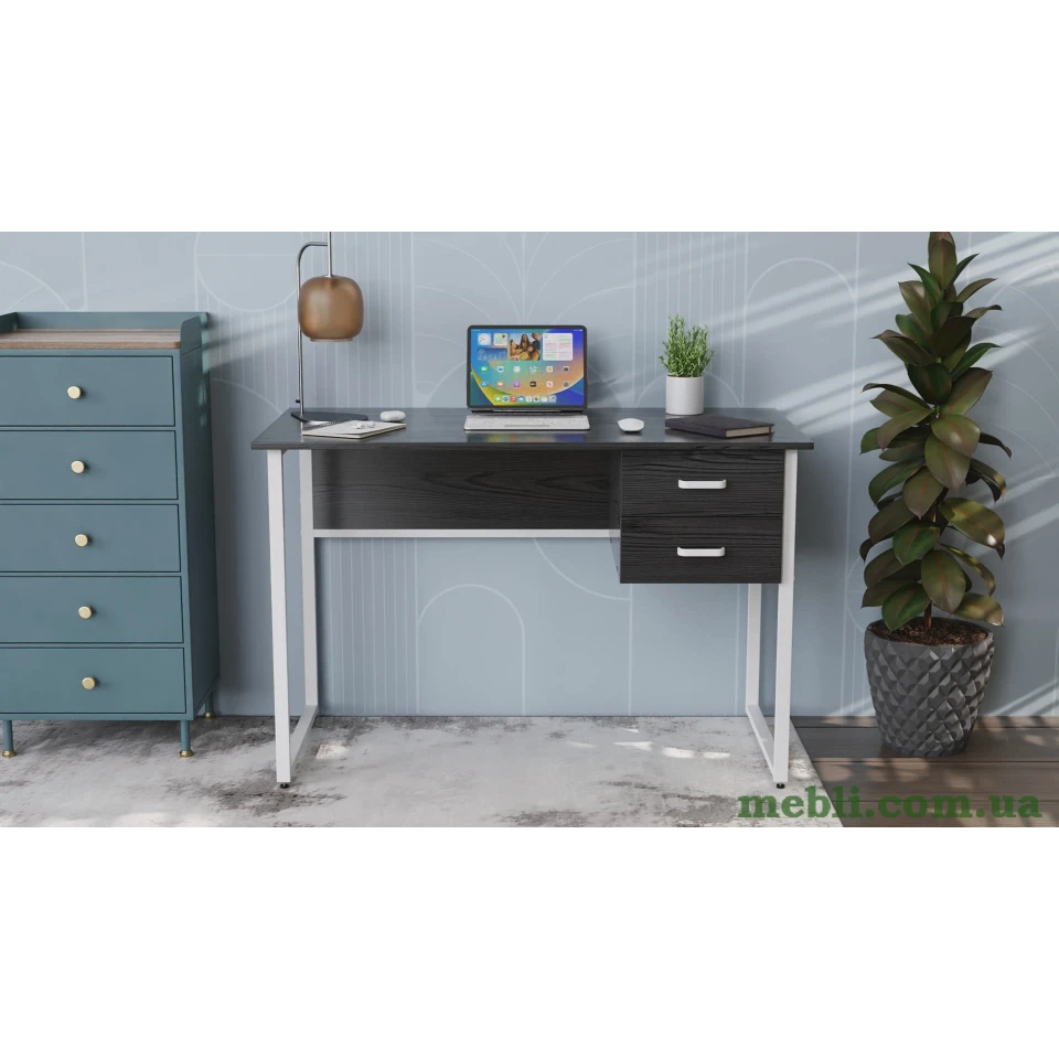 Комп'ютерний стіл Ferrum-decor Гаррі 75x140x70 білий ДСП Дуб Артізан 16мм