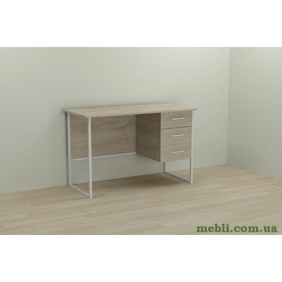 Комп'ютерний стіл Ferrum-decor Гаррі 75x140x70 білий ДСП Дуб Сонома 16мм