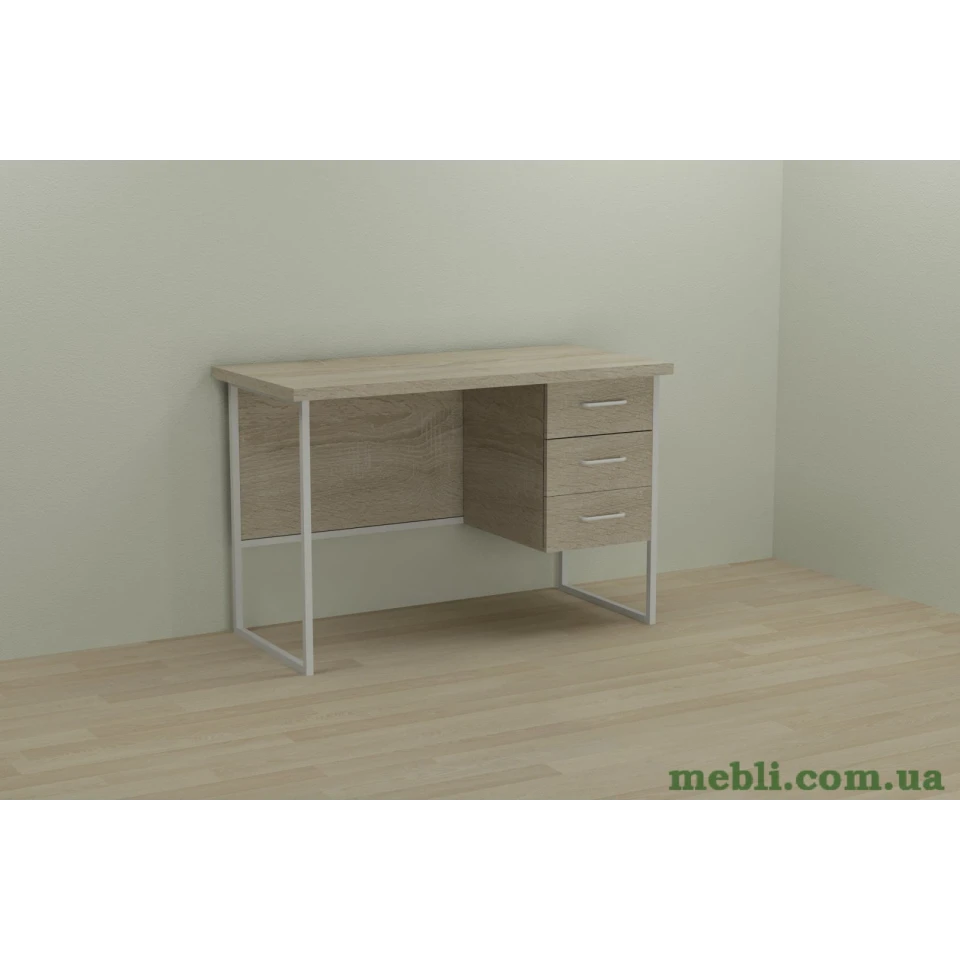 Комп'ютерний стіл Ferrum-decor Гаррі 75x140x70 білий ДСП Дуб Сонома 32мм
