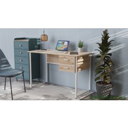 Комп'ютерний стіл Ferrum-decor Гаррі 75x140x70 білий ДСП Дуб Сонома Труфель 16мм