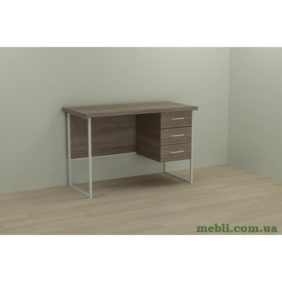 Комп'ютерний стіл Ferrum-decor Гаррі 75x140x70 білий ДСП Дуб Сонома Труфель 32мм