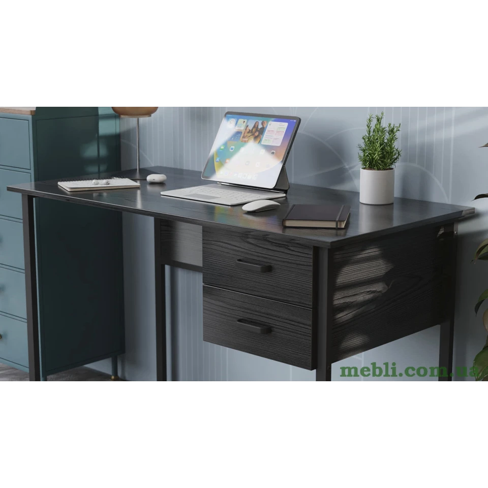 Комп'ютерний стіл Ferrum-decor Гаррі 75x140x70 білий ДСП Дуб Сонома Труфель 32мм