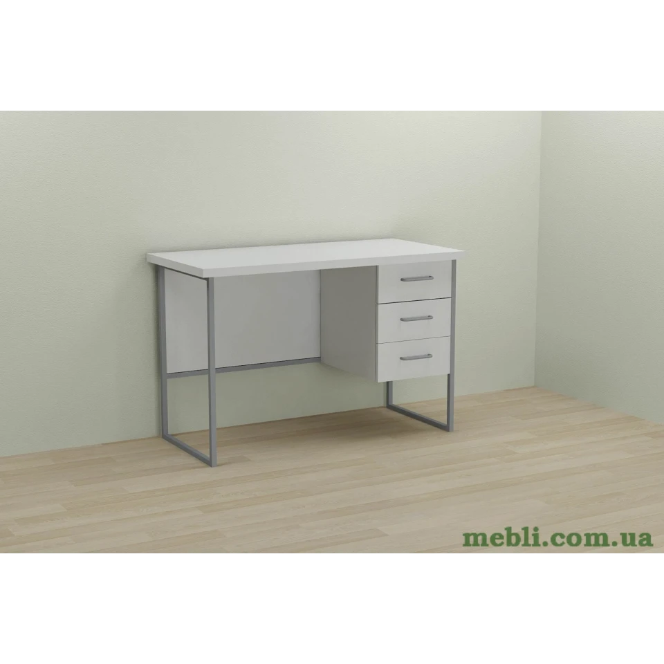 Комп'ютерний стіл Ferrum-decor Гаррі 75x140x70 сірий ДСП Білий 32мм