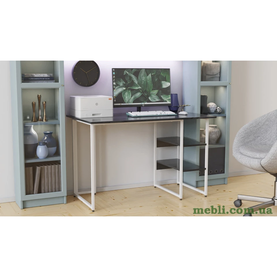 Комп'ютерний стіл Ferrum-decor Гаррі 75x140x70 сірий ДСП Дуб Сонома 16мм