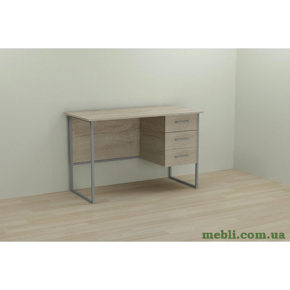 Комп'ютерний стіл Ferrum-decor Гаррі 75x140x70 сірий ДСП Дуб Сонома 16мм