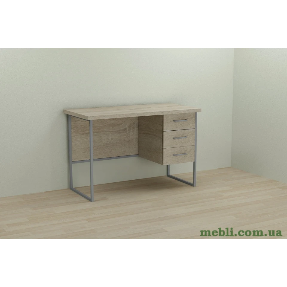 Комп'ютерний стіл Ferrum-decor Гаррі 75x140x70 сірий ДСП Дуб Сонома 32мм
