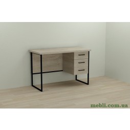 Комп'ютерний стіл Ferrum-decor Гаррі 76x120x60 чорний ДСП Дуб Сонома 32мм