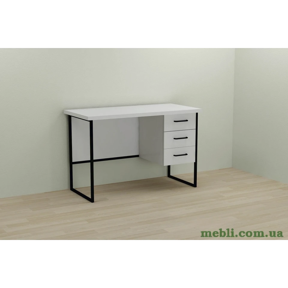 Комп'ютерний стіл Ferrum-decor Гаррі 76x140x70 чорний ДСП Білий 32мм