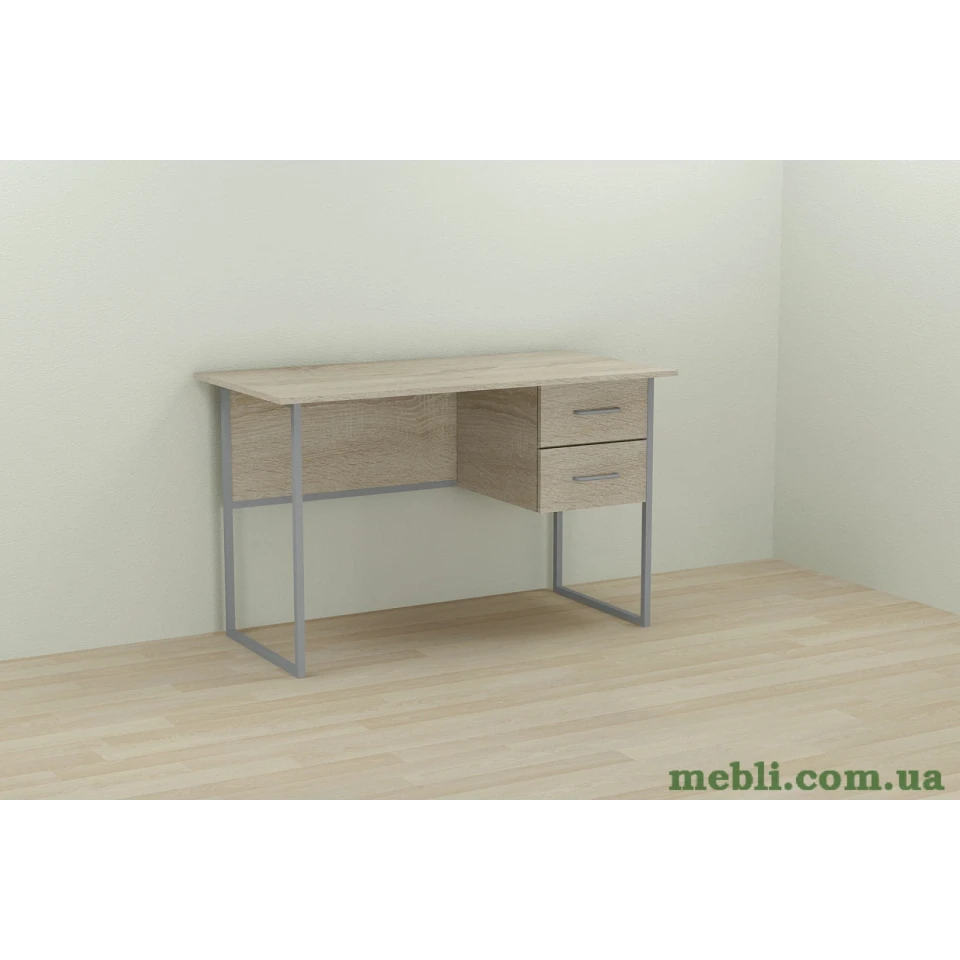 Комп'ютерний стіл Ferrum-decor Дакота 75x100x60 сірий ДСП Дуб Сонома 16мм