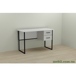 Комп'ютерний стіл Ferrum-decor Дакота 75x100x60 чорний ДСП Білий 16мм