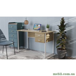 Комп'ютерний стіл Ferrum-decor Дакота 75x100x70 білий ДСП Дуб Сонома 16мм