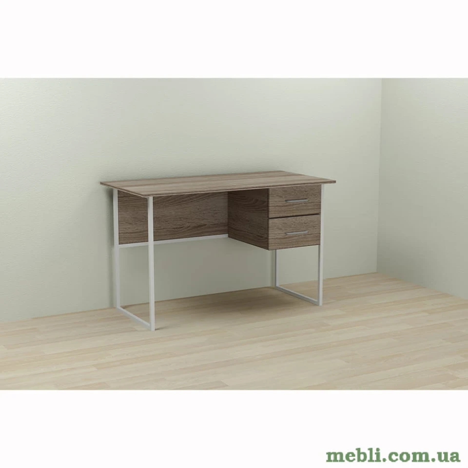 Комп'ютерний стіл Ferrum-decor Дакота 75x100x70 білий ДСП Дуб Сонома Трюфель 16мм