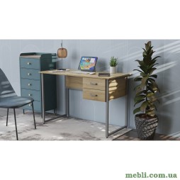 Комп'ютерний стіл Ferrum-decor Дакота 75x100x70 сірий ДСП Дуб Сонома 16мм