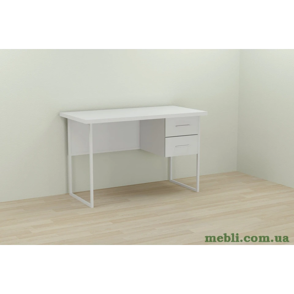 Комп'ютерний стіл Ferrum-decor Дакота 75x100x70 чорний ДСП Білий 16мм