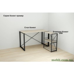 Комп'ютерний стіл Ferrum-decor Дакота 75x100x70 чорний ДСП Дуб Сонома 16мм