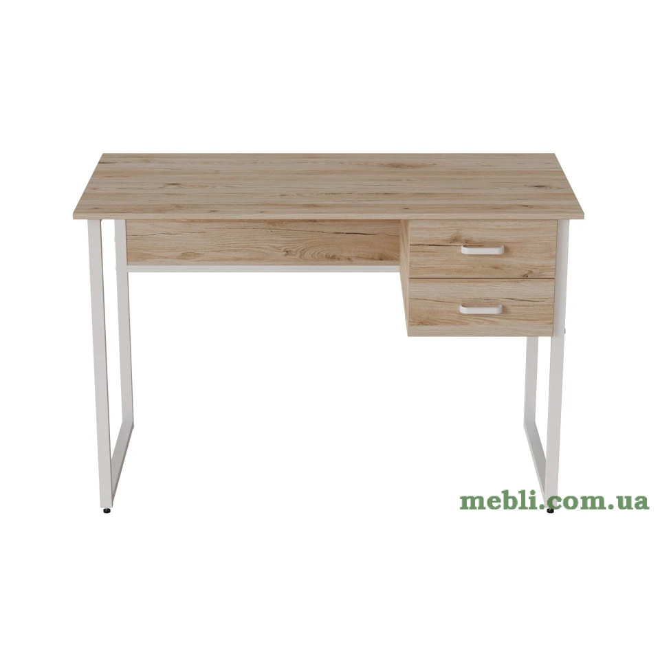 Комп'ютерний стіл Ferrum-decor Дакота 75x120x60 білий ДСП Дуб Артізан 16мм