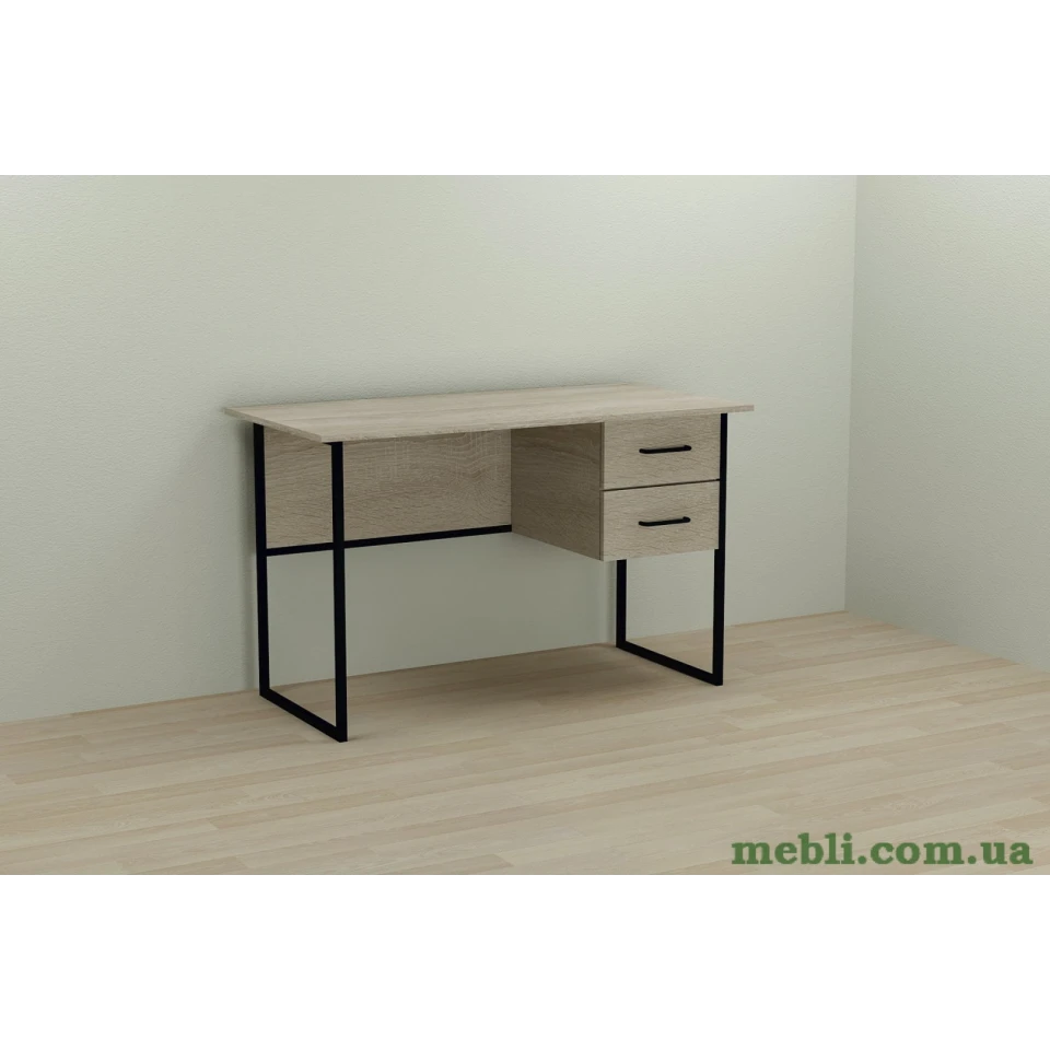 Комп'ютерний стіл Ferrum-decor Дакота 75x120x70 чорний ДСП Дуб Сонома 16мм