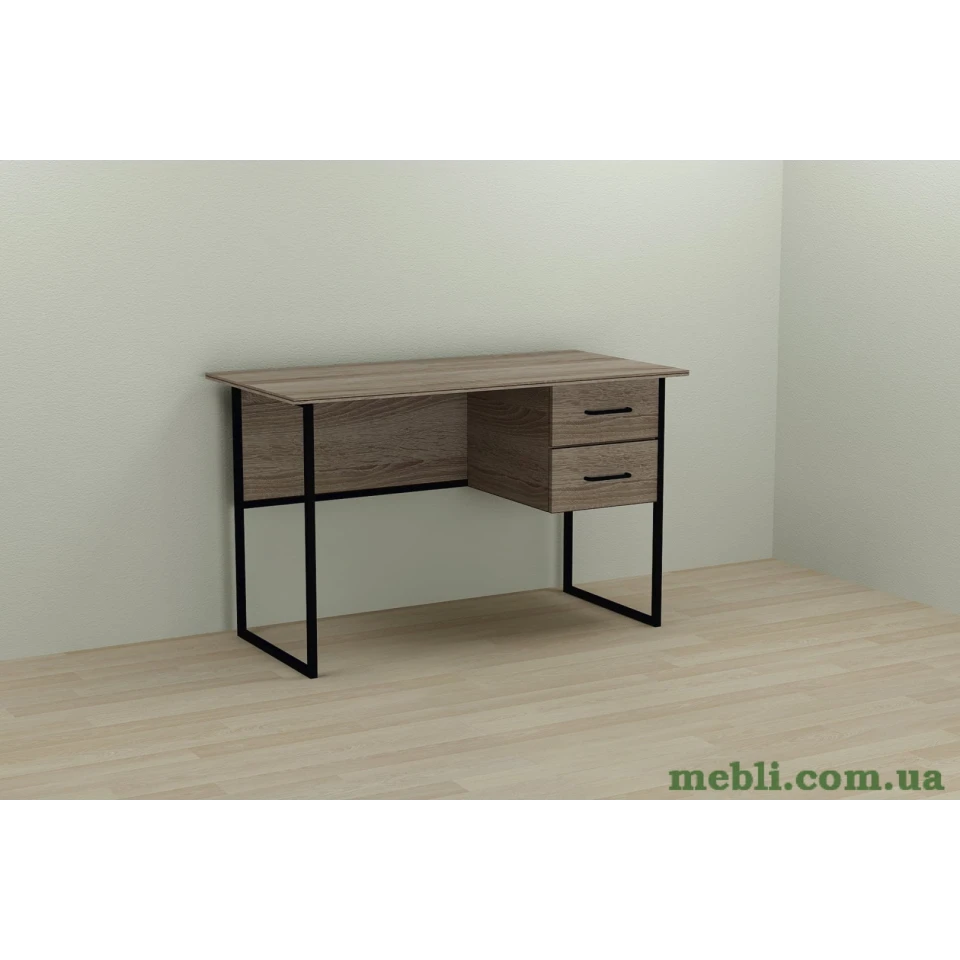Комп'ютерний стіл Ferrum-decor Дакота 75x120x70 чорний ДСП Дуб Сонома Труфель 16мм