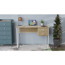 Комп'ютерний стіл Ferrum-decor Дакота 75x140x60 білий ДСП Дуб Сонома 16мм