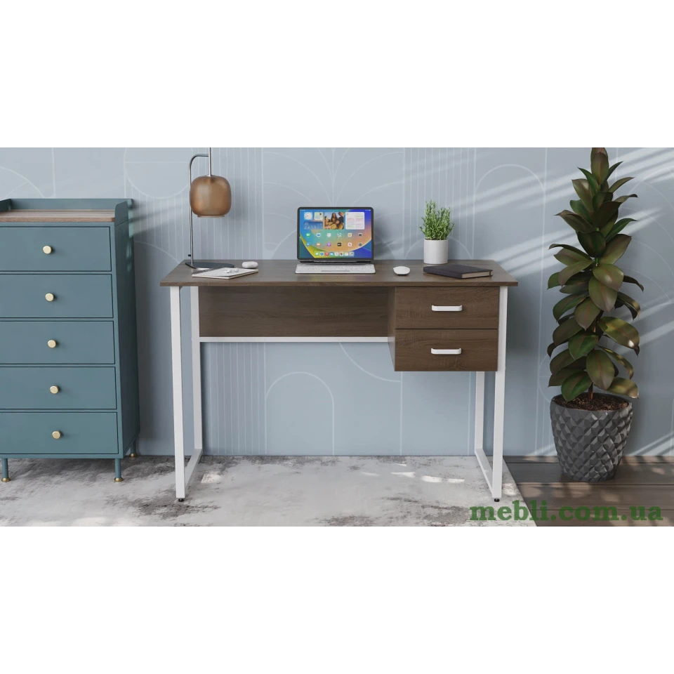 Комп'ютерний стіл Ferrum-decor Дакота 75x140x60 білий ДСП Дуб Сонома Труфель 16мм