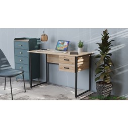 Комп'ютерний стіл Ferrum-decor Дакота 75x140x60 чорний ДСП Дуб Артізан 16мм