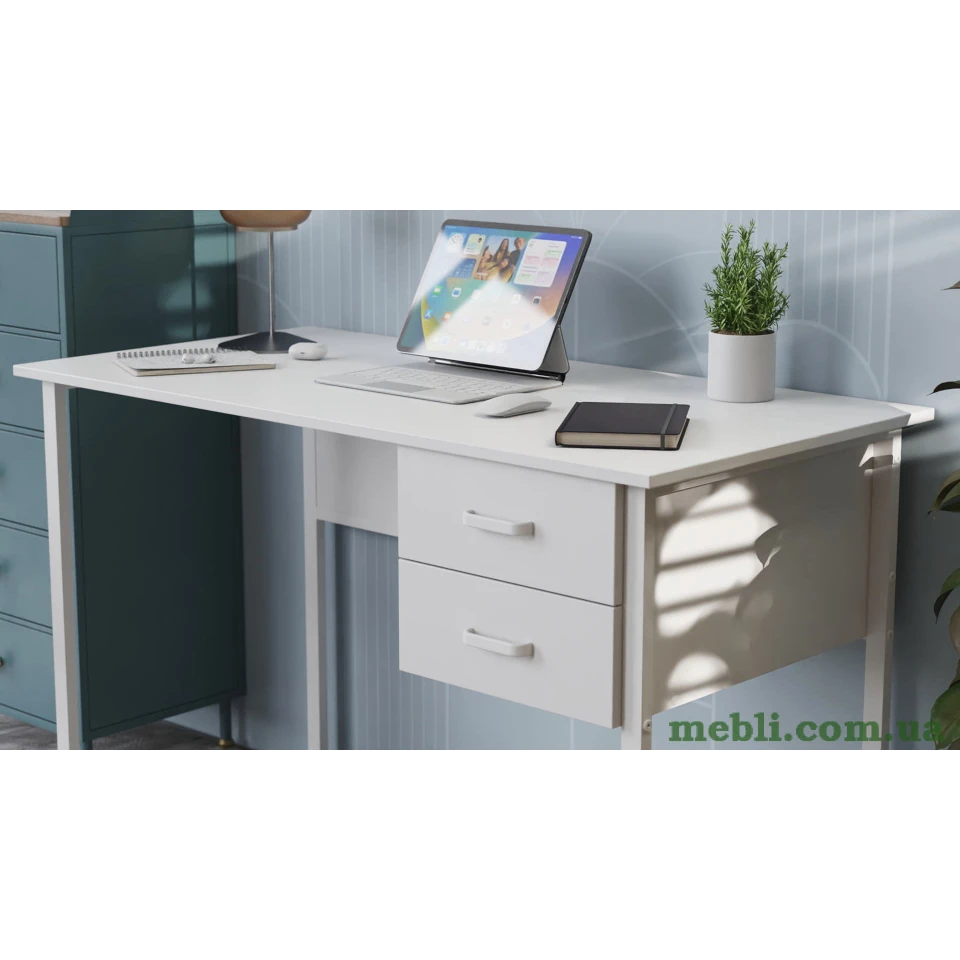 Комп'ютерний стіл Ferrum-decor Дакота 75x140x70 білий ДСП Білий 16мм