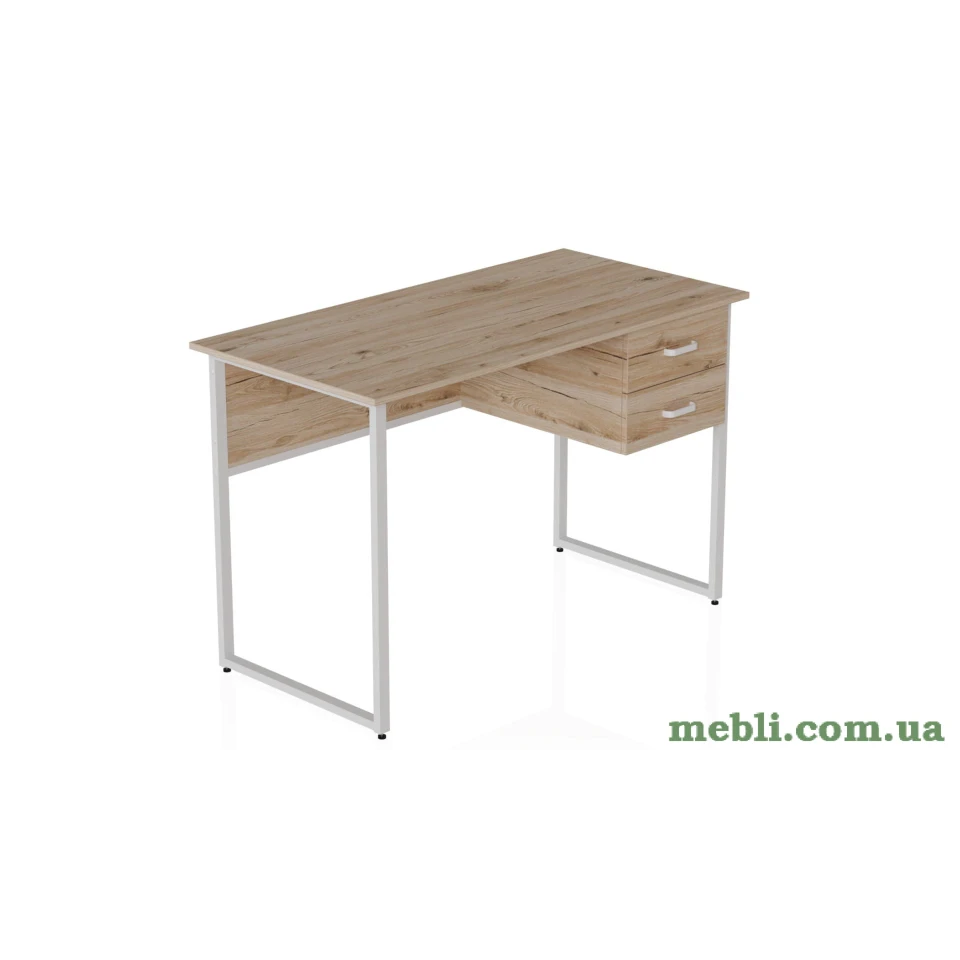 Комп'ютерний стіл Ferrum-decor Дакота 75x140x70 білий ДСП Дуб Артізан 16мм